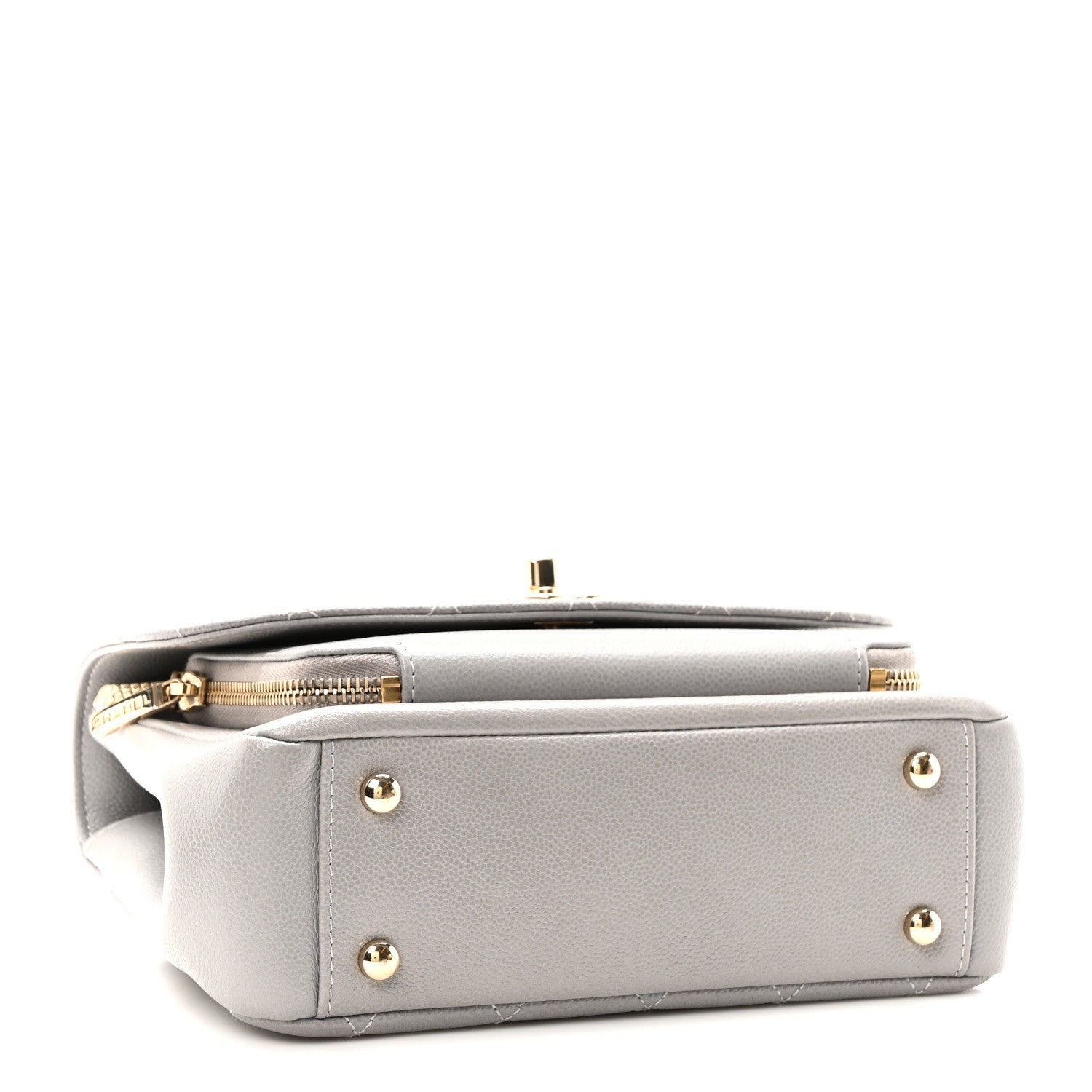 Caviar Quilted Medium Business Affinity Flap Grey