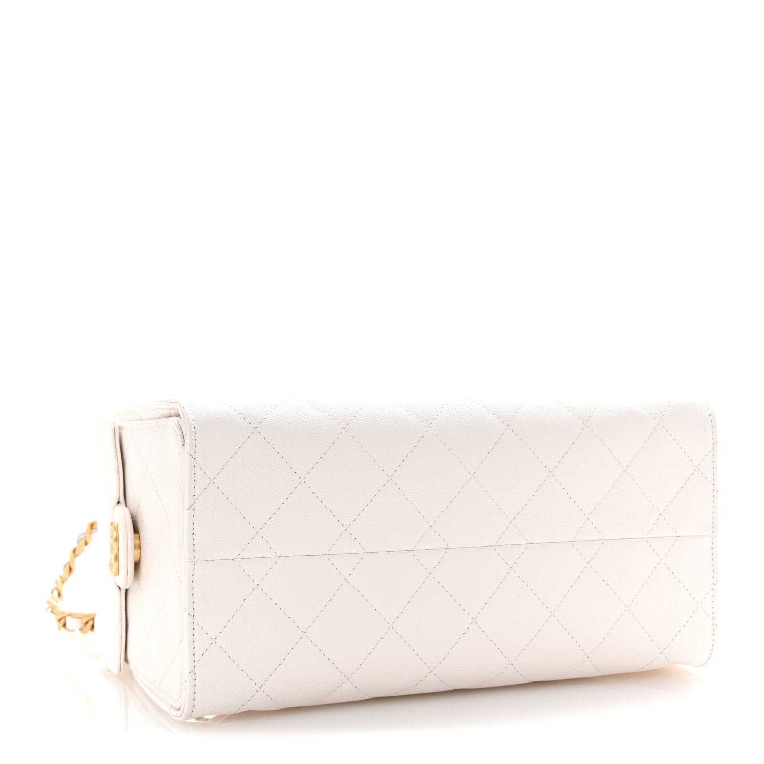 Caviar Quilted Small Chanel 25 Handbag White