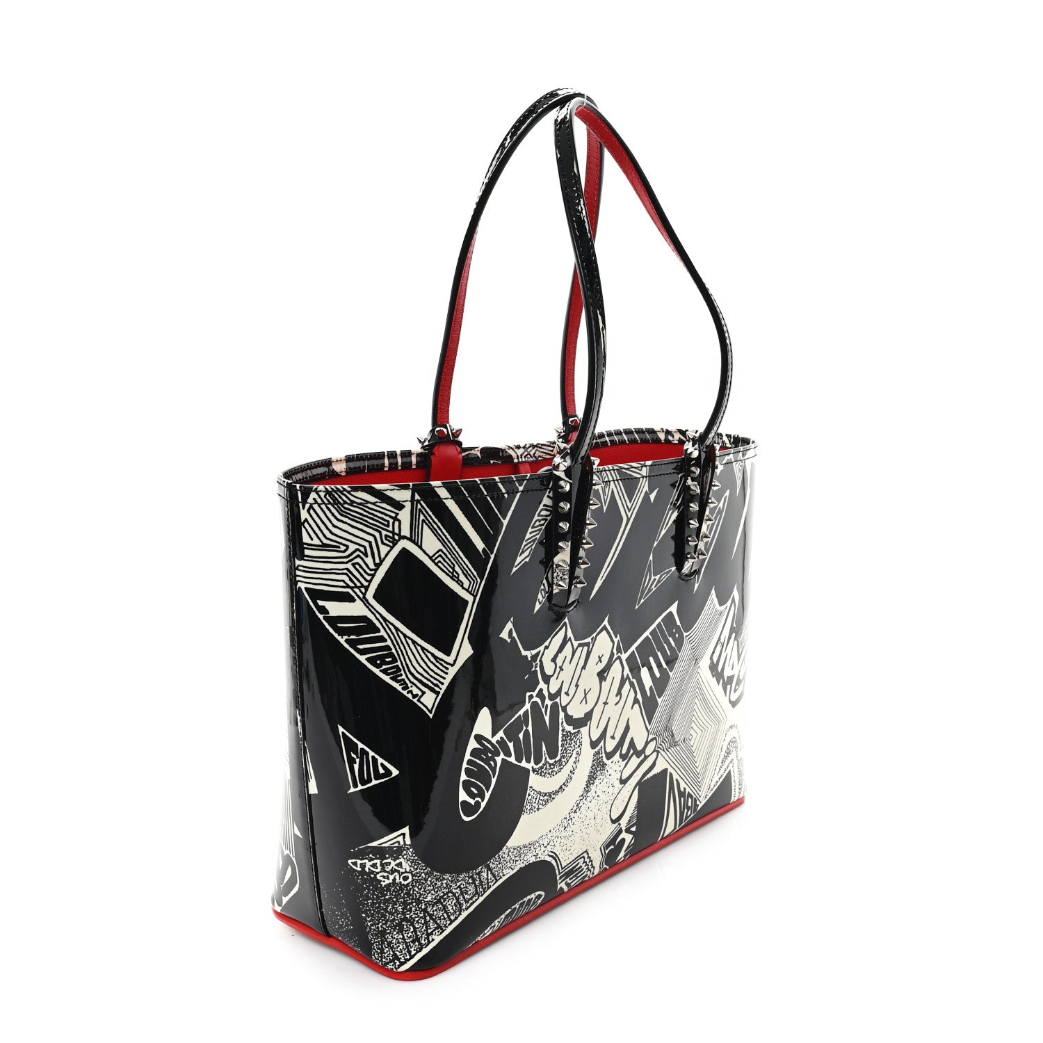 Patent Metro Graf Spikes East West Cabata Tote Black