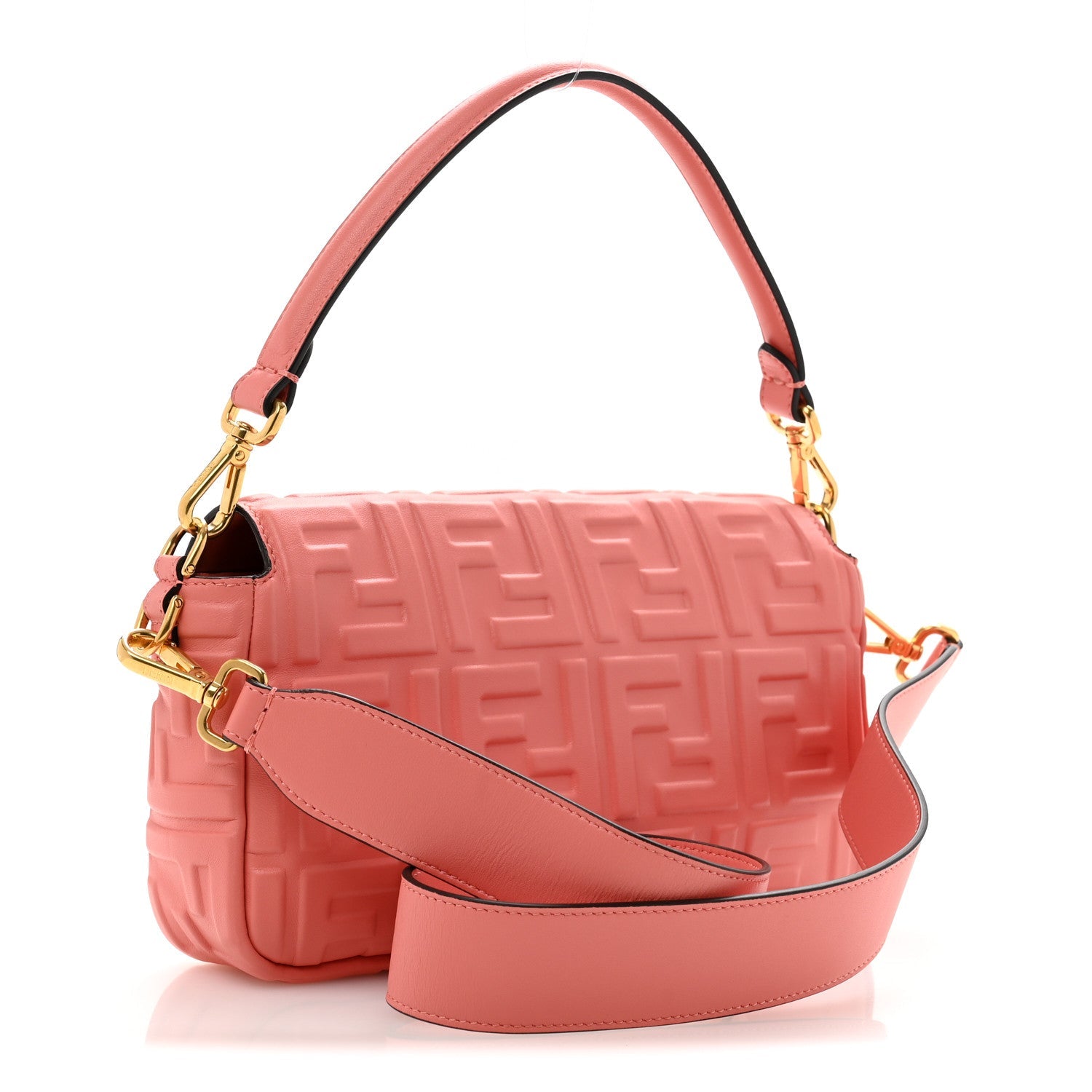 Nappa FF 1974 Embossed Baguette Rosa Pesca