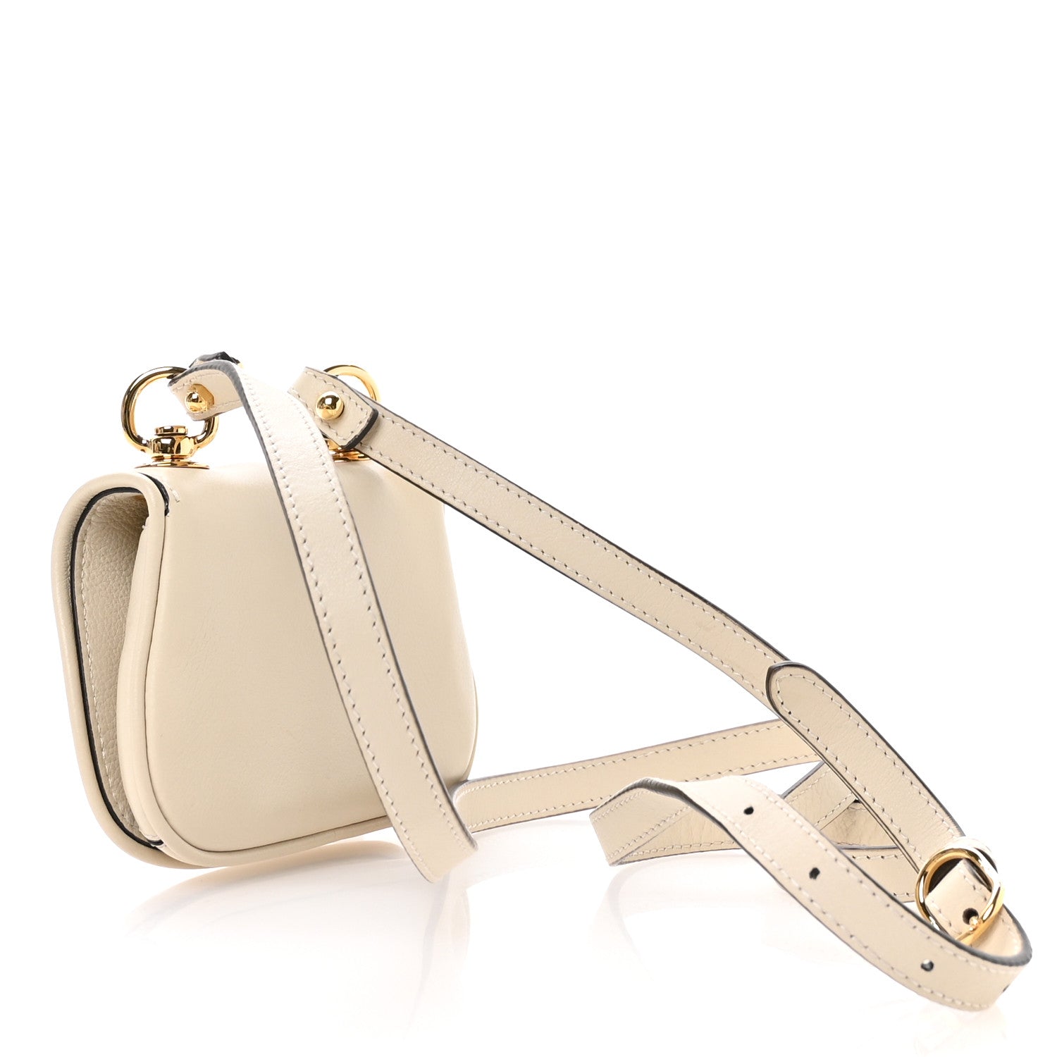 Roxy Calfskin Blondie  Case Wallet with Strap Mystic White