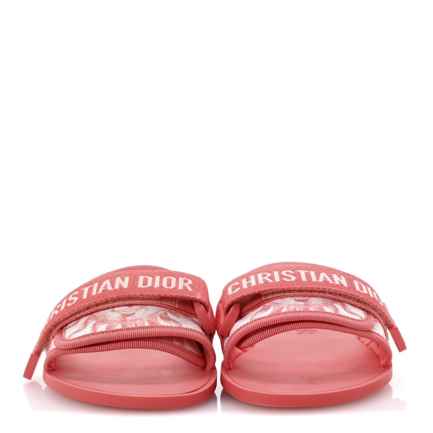 Technical Stretch Fabric Dio(r)evolution Toile De Jouy Slide Sandals 35 Coral
