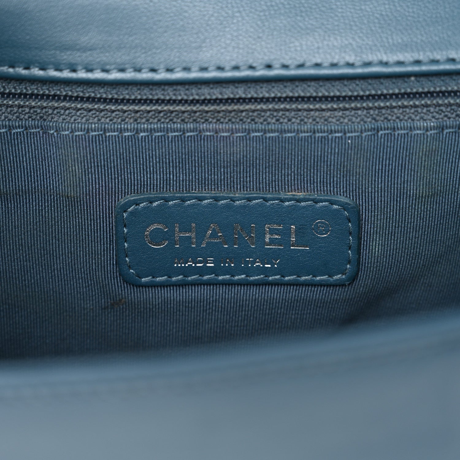 Lambskin Quilted New Medium Boy Flap Dark Blue