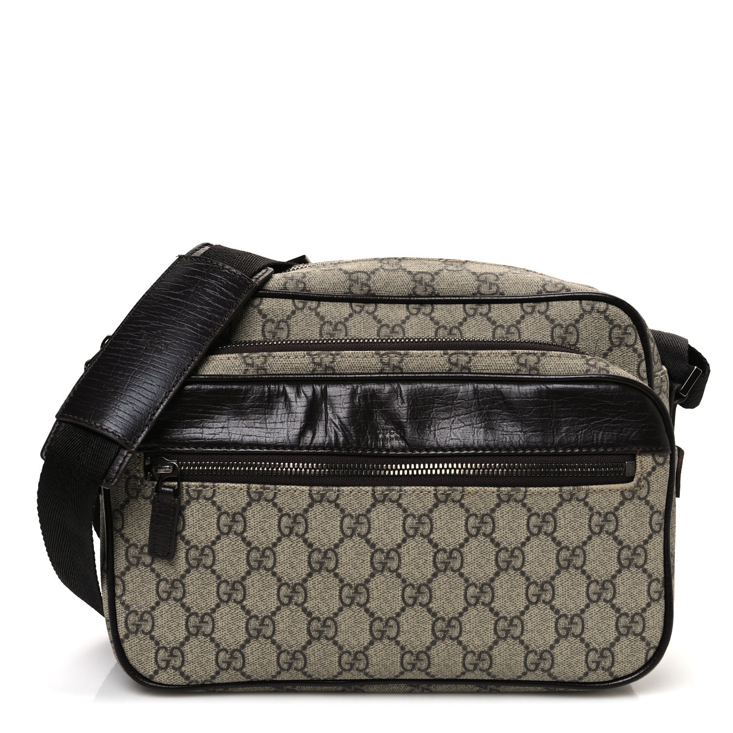 GG Plus Monogram Camera Bag Dark Brown