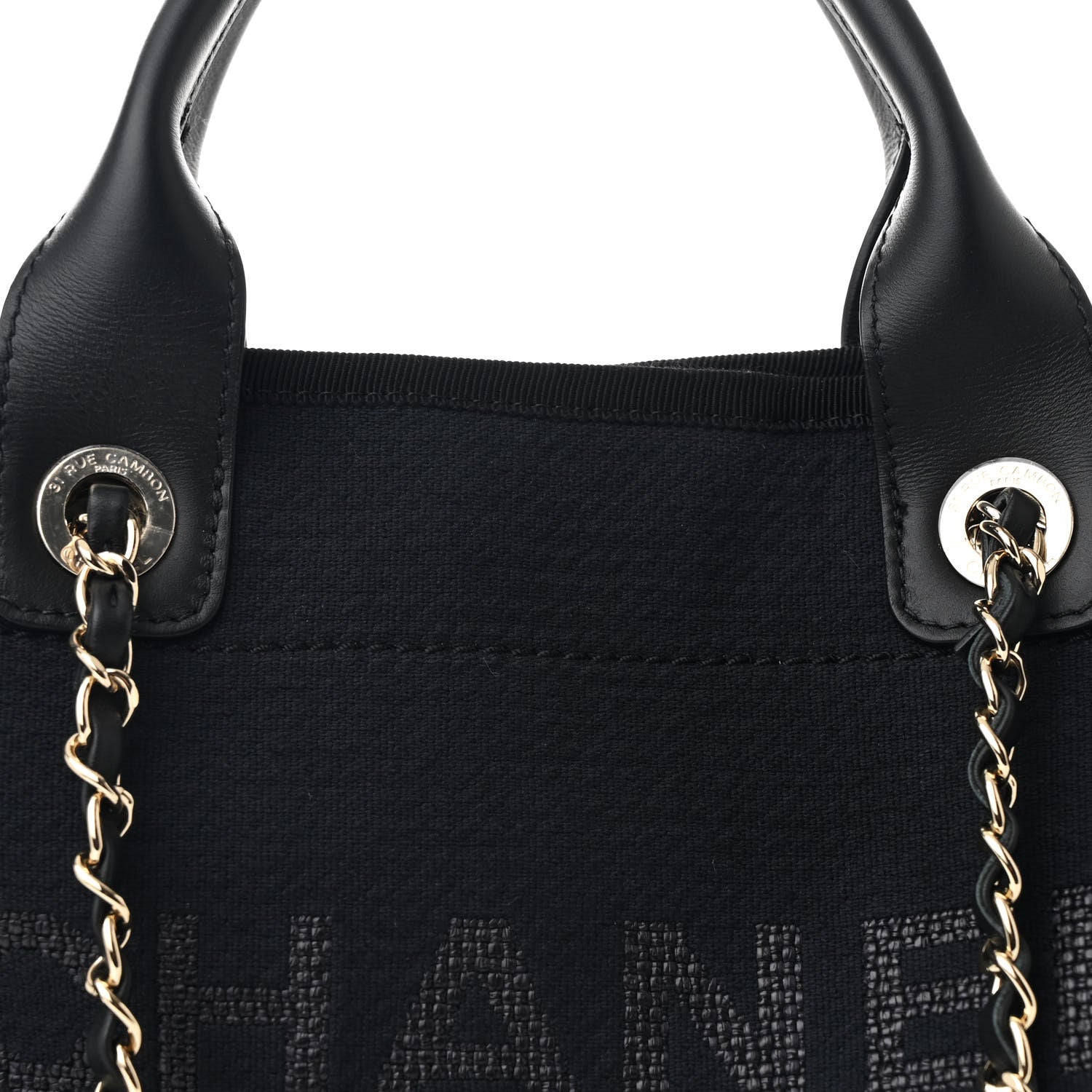 Mixed Fibers Small Deauville Tote Black