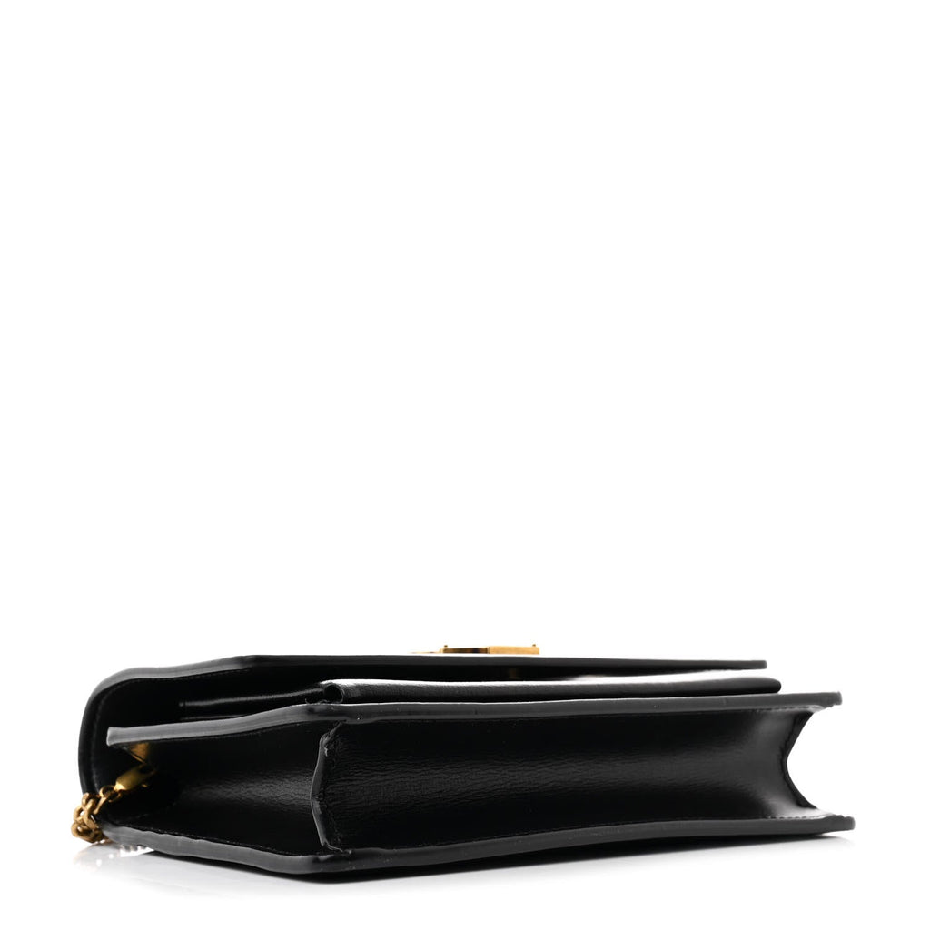 Calfskin Monogram Sunset Chain Wallet Black