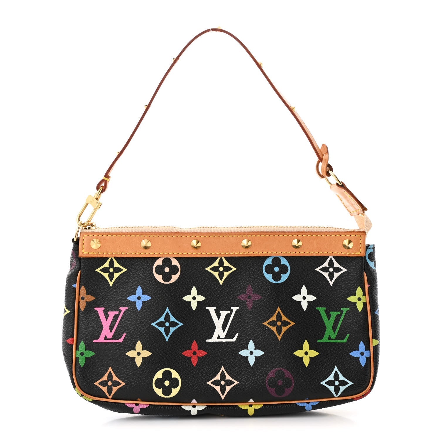 Monogram Multicolor Pochette Accessories Black