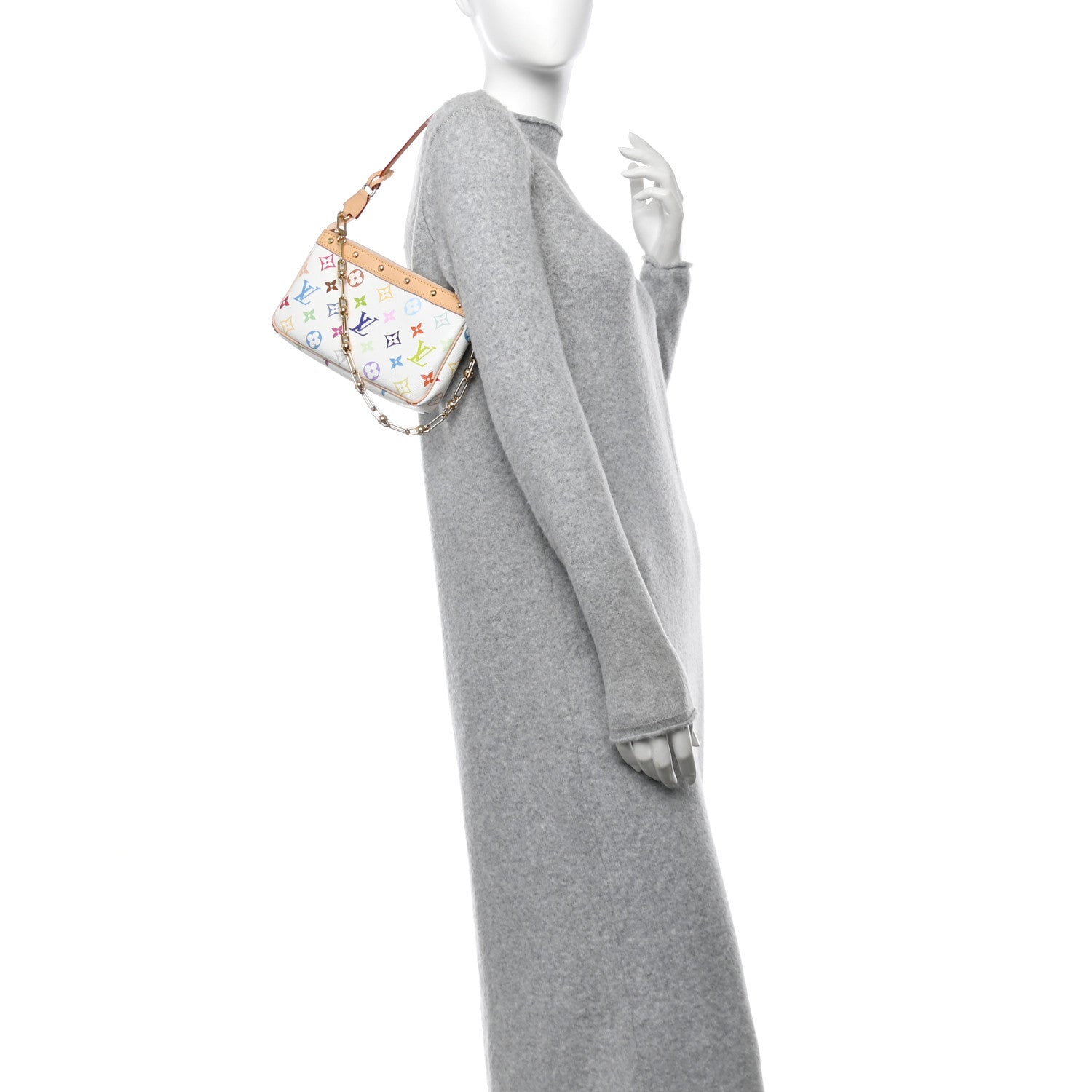 LV X TM Monogram Multicolor Pochette Accessories White
