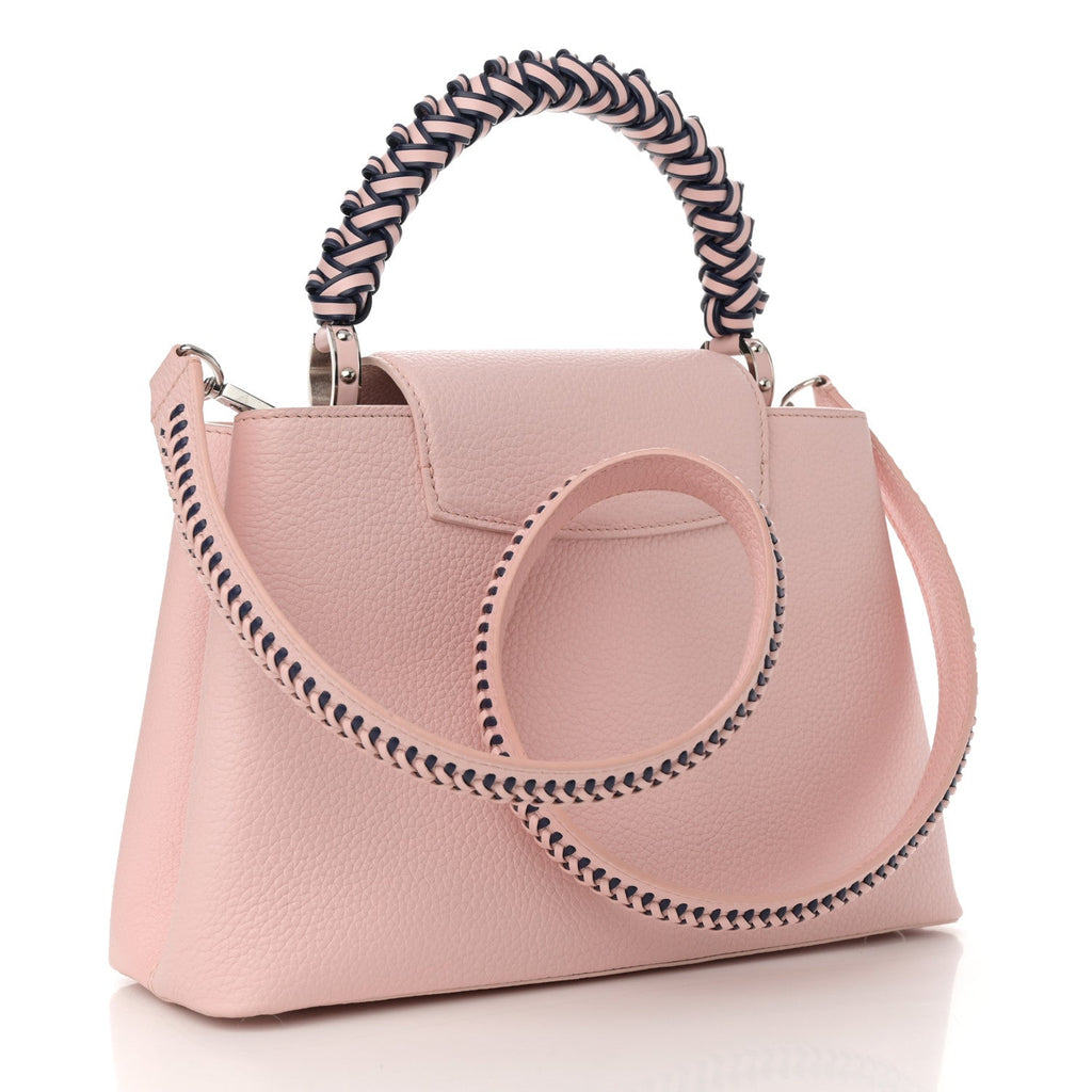 Taurillon Braided Capucines MM  Light Pink