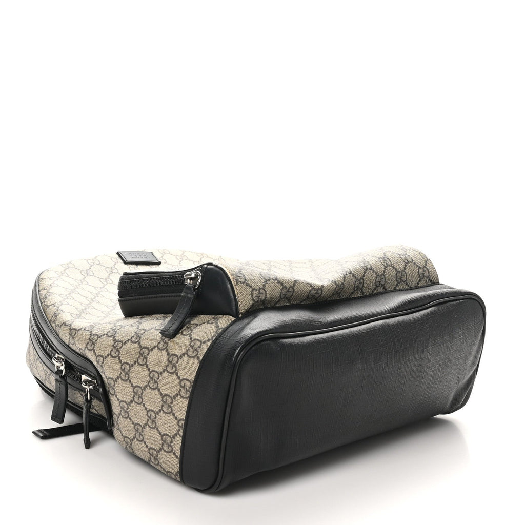 GG Supreme Monogram Medium Backpack Black