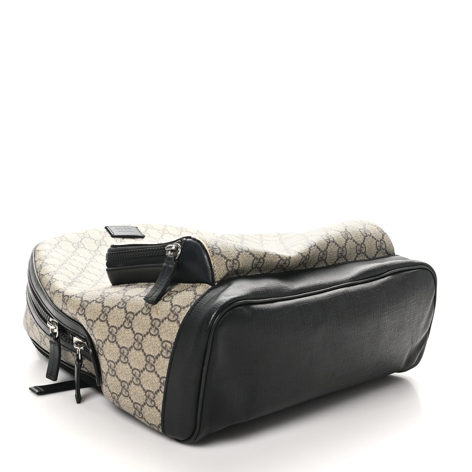 GG Supreme Monogram Medium Backpack Black