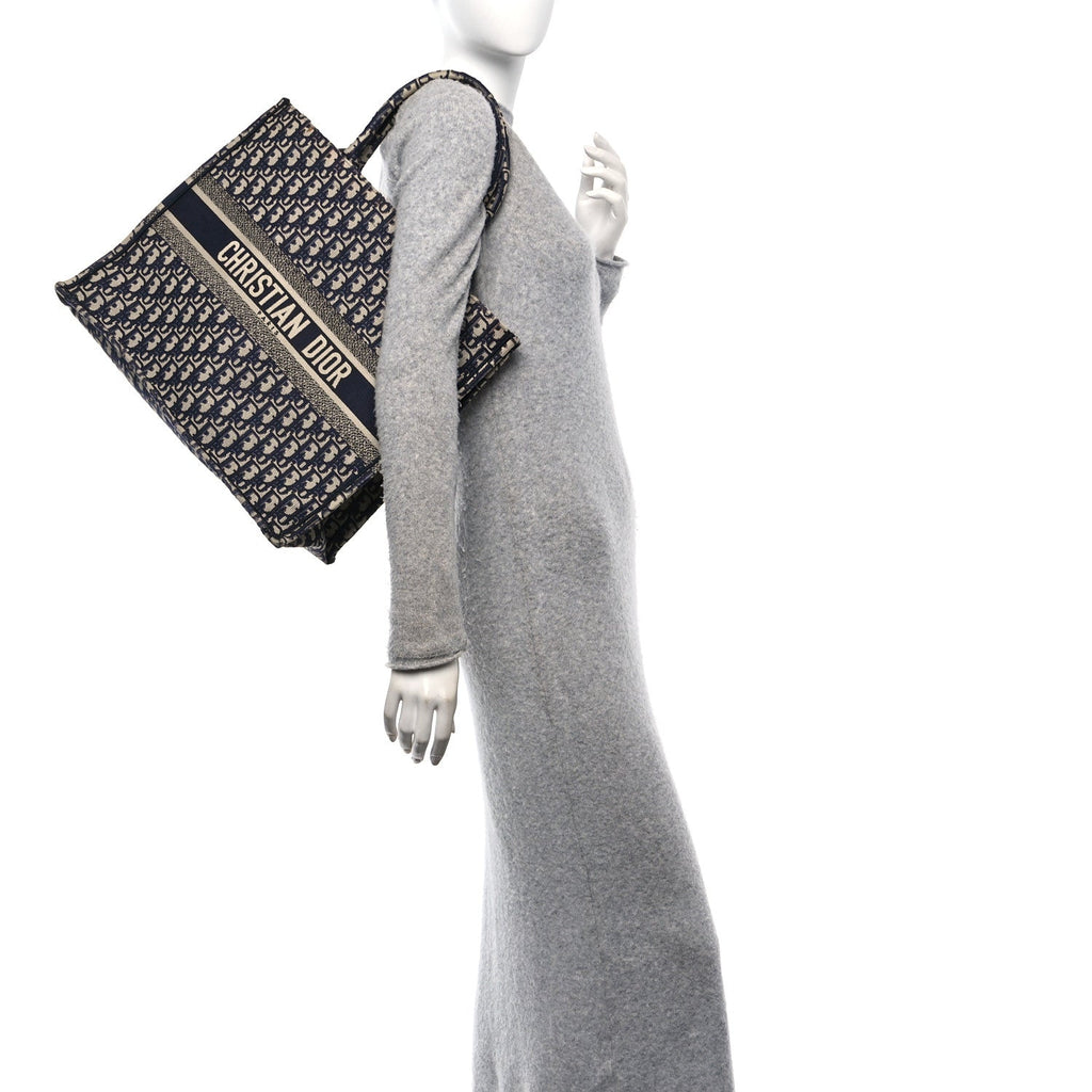Oblique Large Book Tote Blue Multicolor