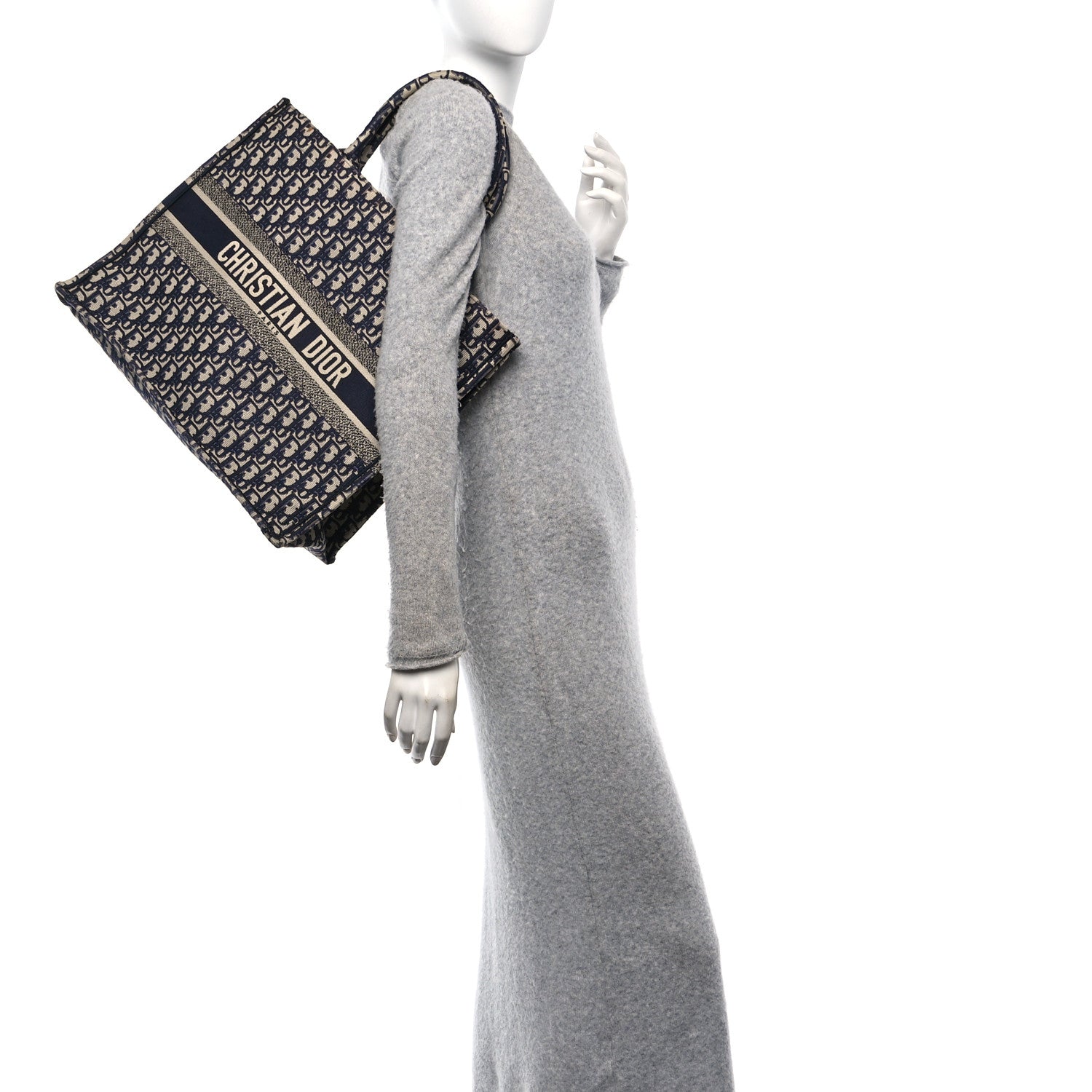 Oblique Large Book Tote Blue Multicolor