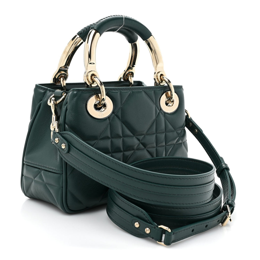 Calfskin Cannage Mini The Lady 95.22 Dark Green