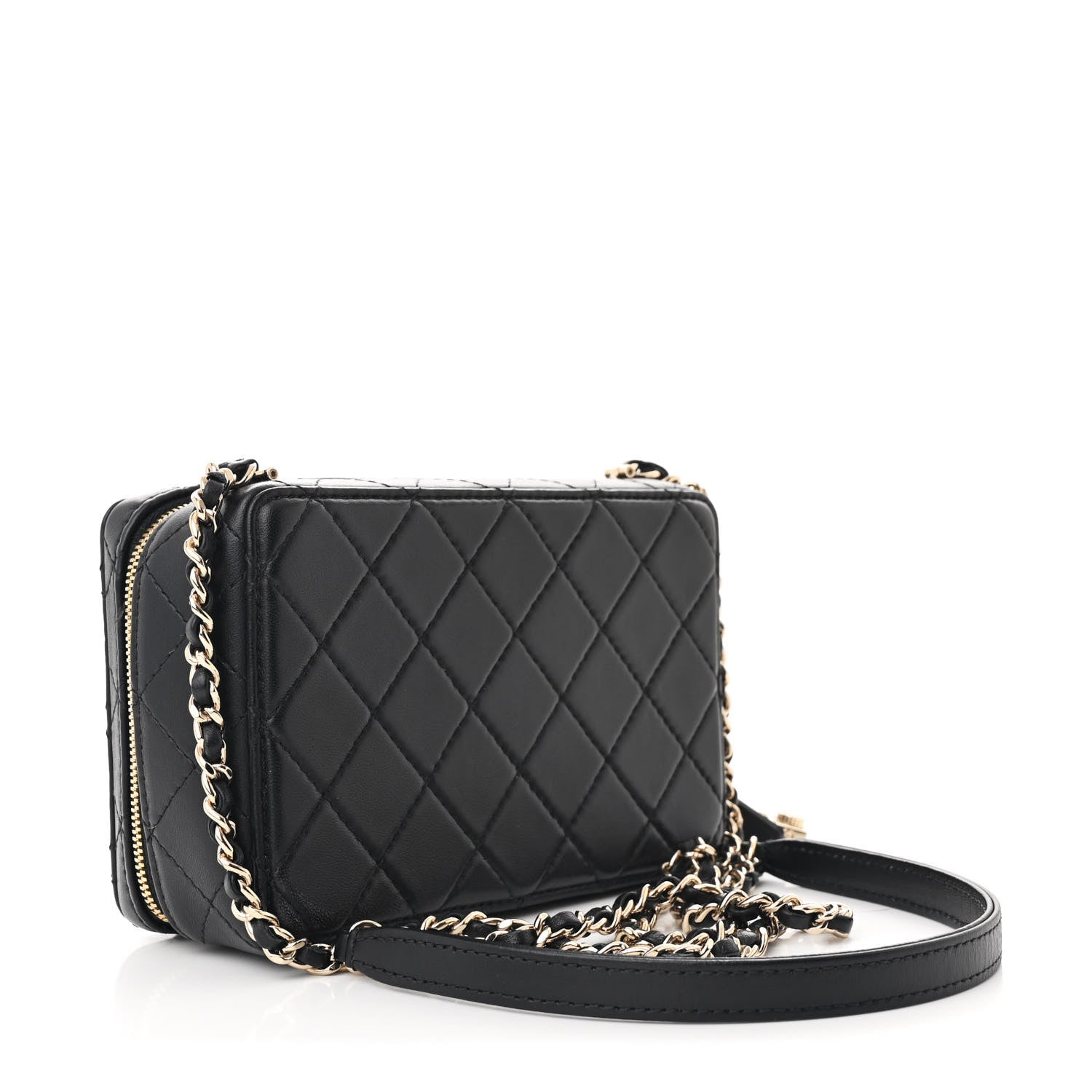 Lambskin Quilted Coco  Bag Black