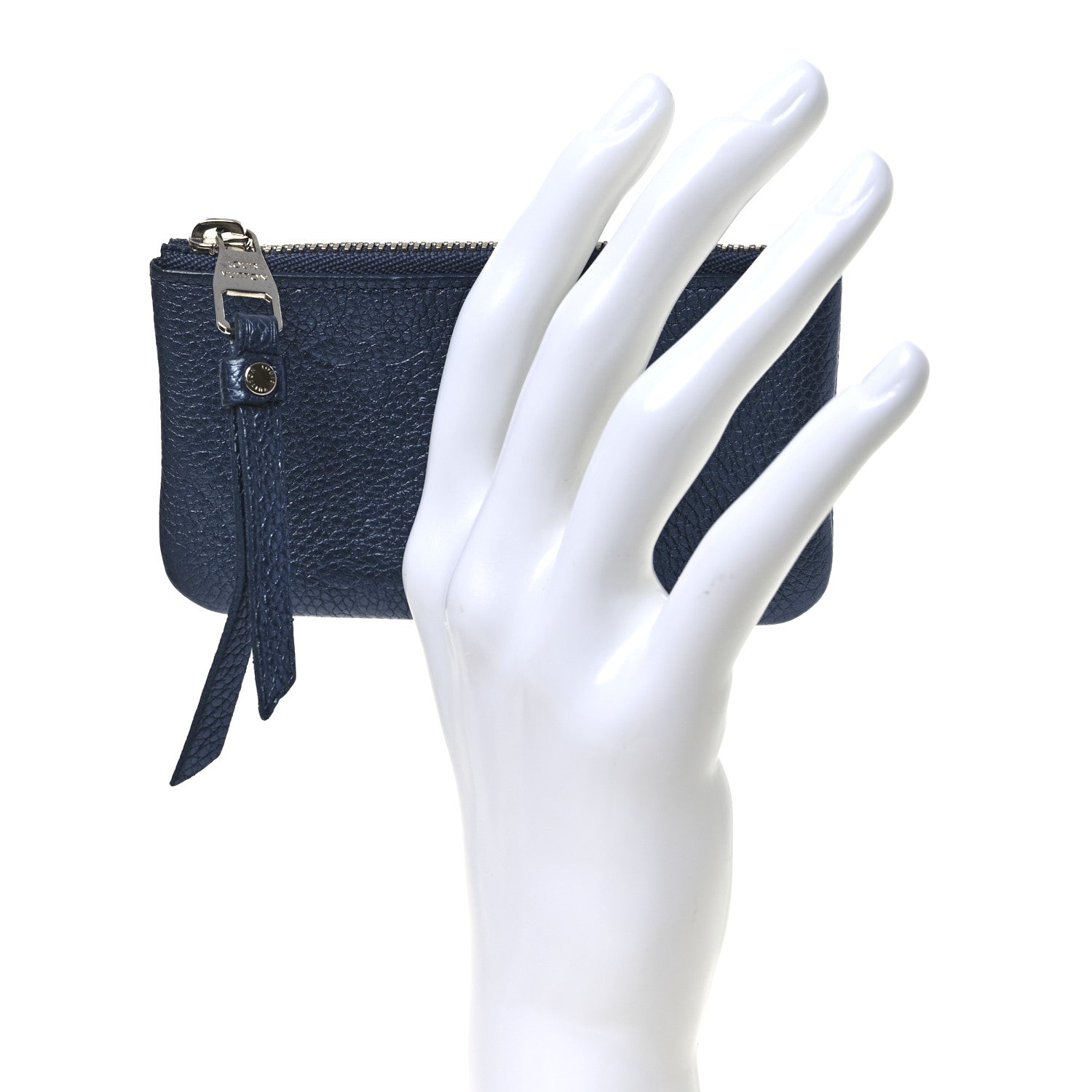 Metallic Empreinte Monogram Giant Key Pouch Navy Nacre