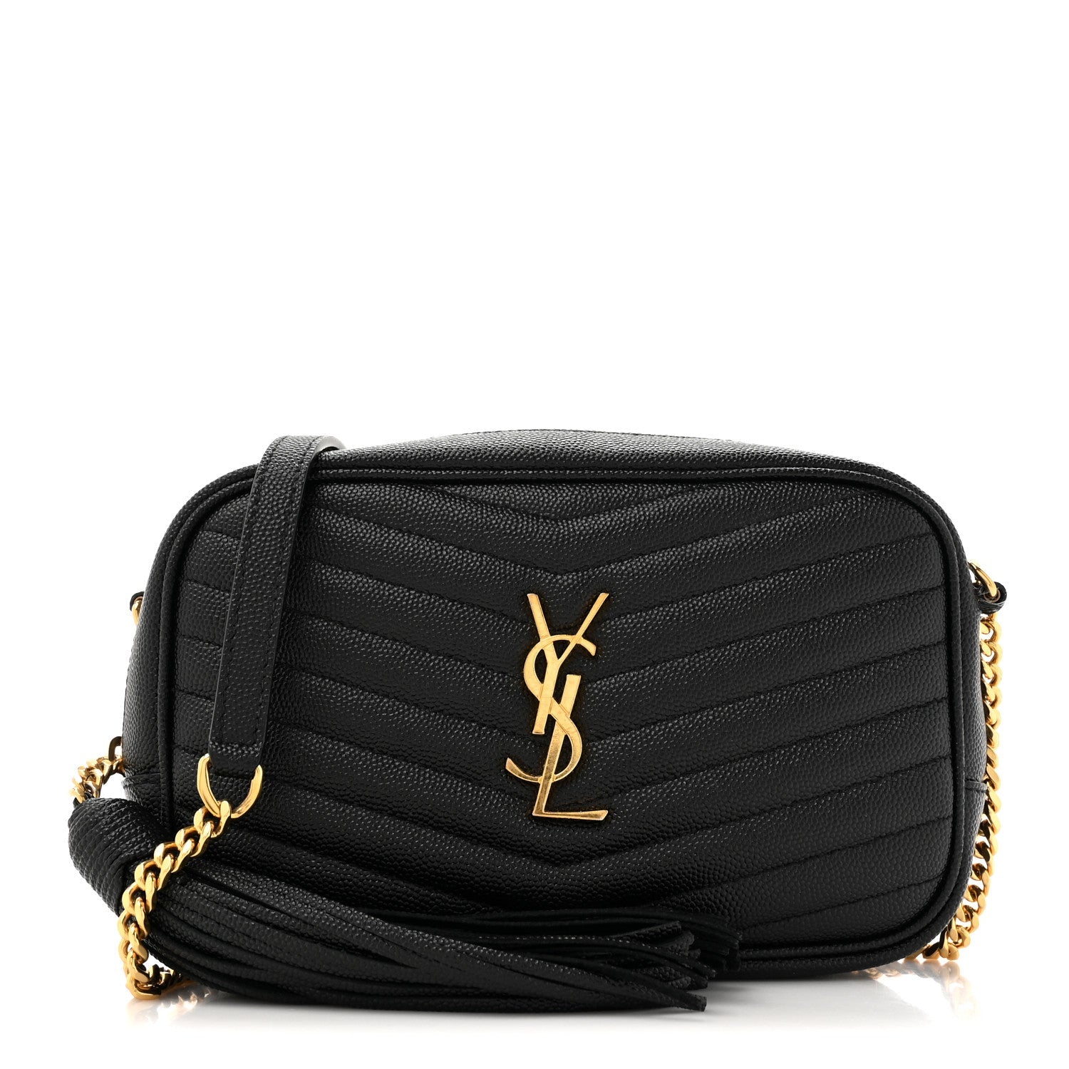 Grain De Poudre Matelasse Monogram Mini Lou Camera Bag Black