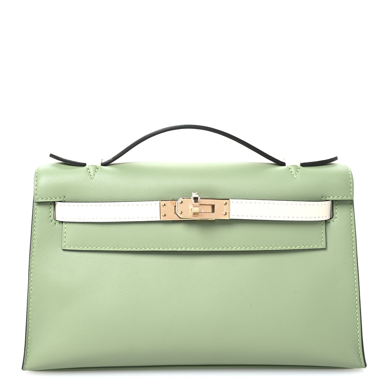 Swift Horseshoe Kelly Pochette Clutch Vert Criquet Nata