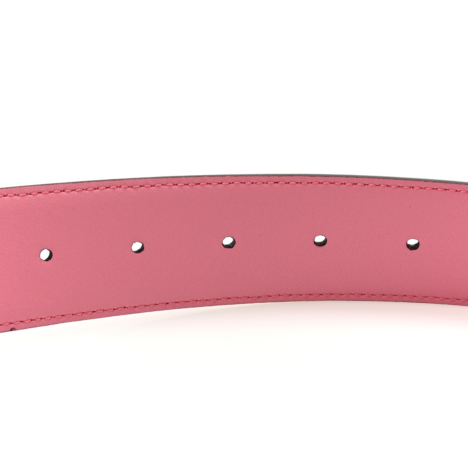 Moon Calfskin Interlocking G 37mm Belt 90 36 Glossy Pink