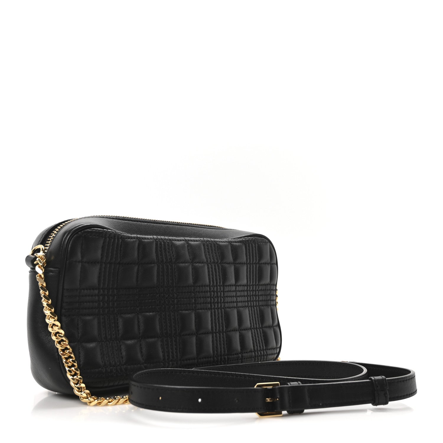 Lambskin Quilted Camera Bag Black