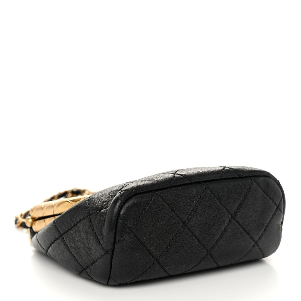 Lambskin Quilted Micro My Crush Bag Black