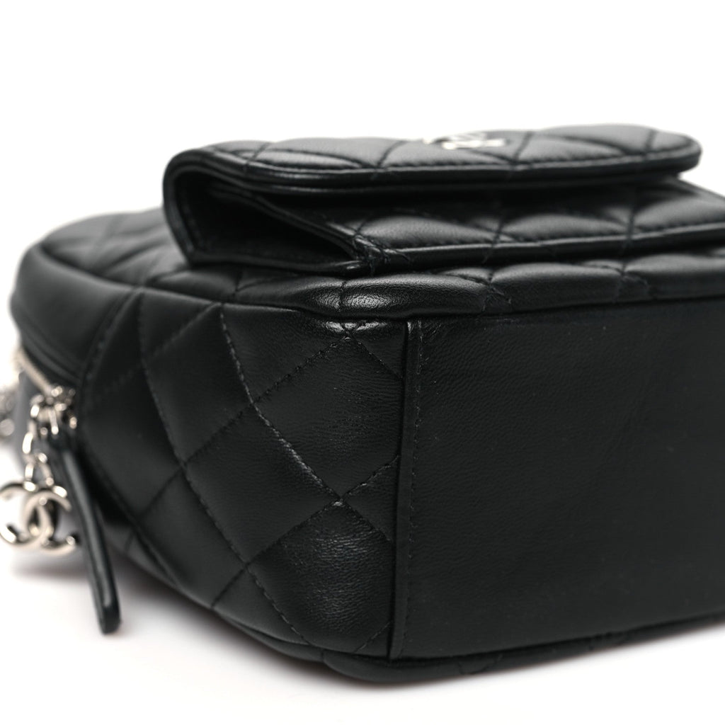 Lambskin Quilted CC Mini Classic Backpack Black