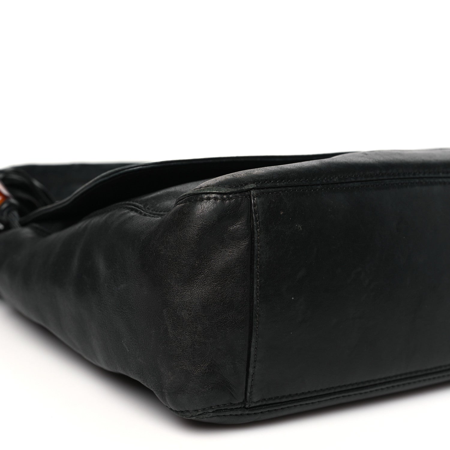 Lambskin CC Tassel Shoulder Flap Bag Black