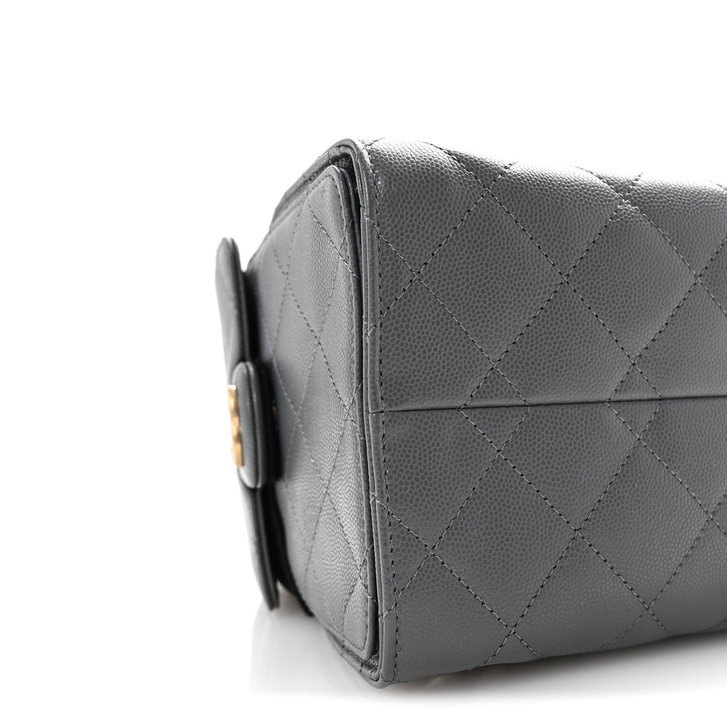 Caviar Quilted Small Chanel 25 Handbag Grey