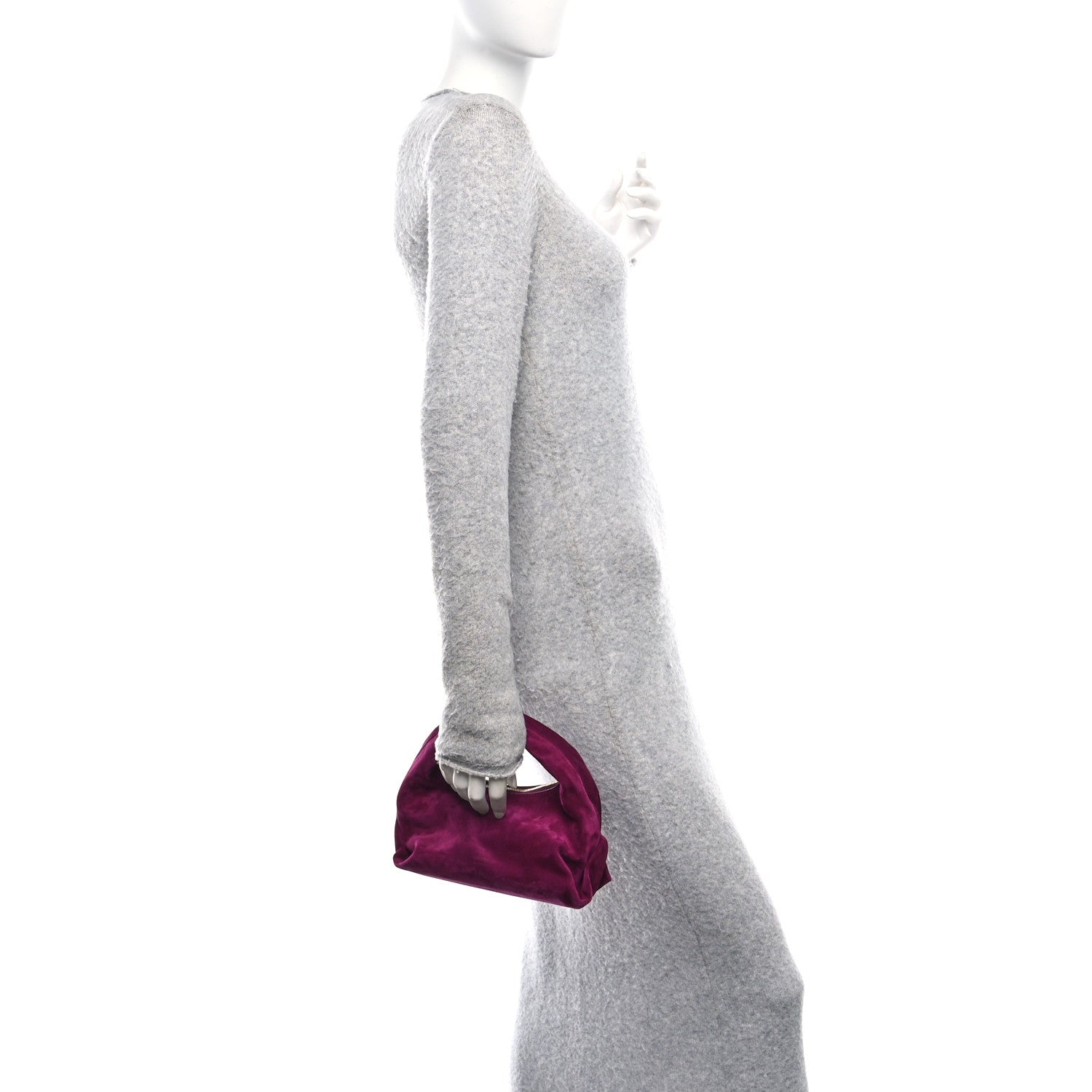 Suede Calfskin Beatrice Small Hobo Mulberry
