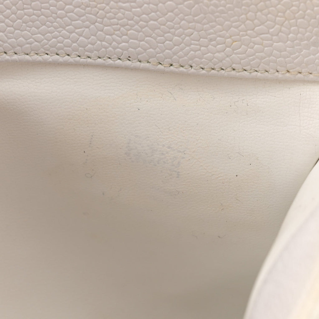 Caviar CC Shoulder Bag White