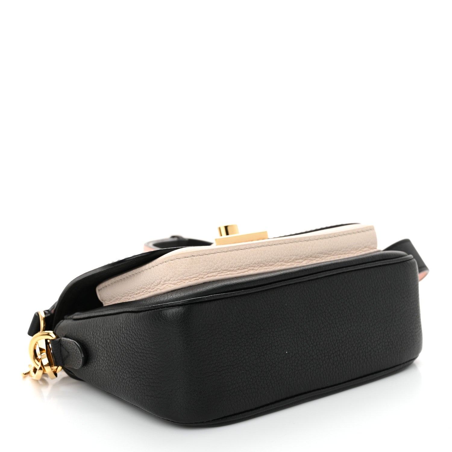 Grained Calfskin Lockme Tender Black