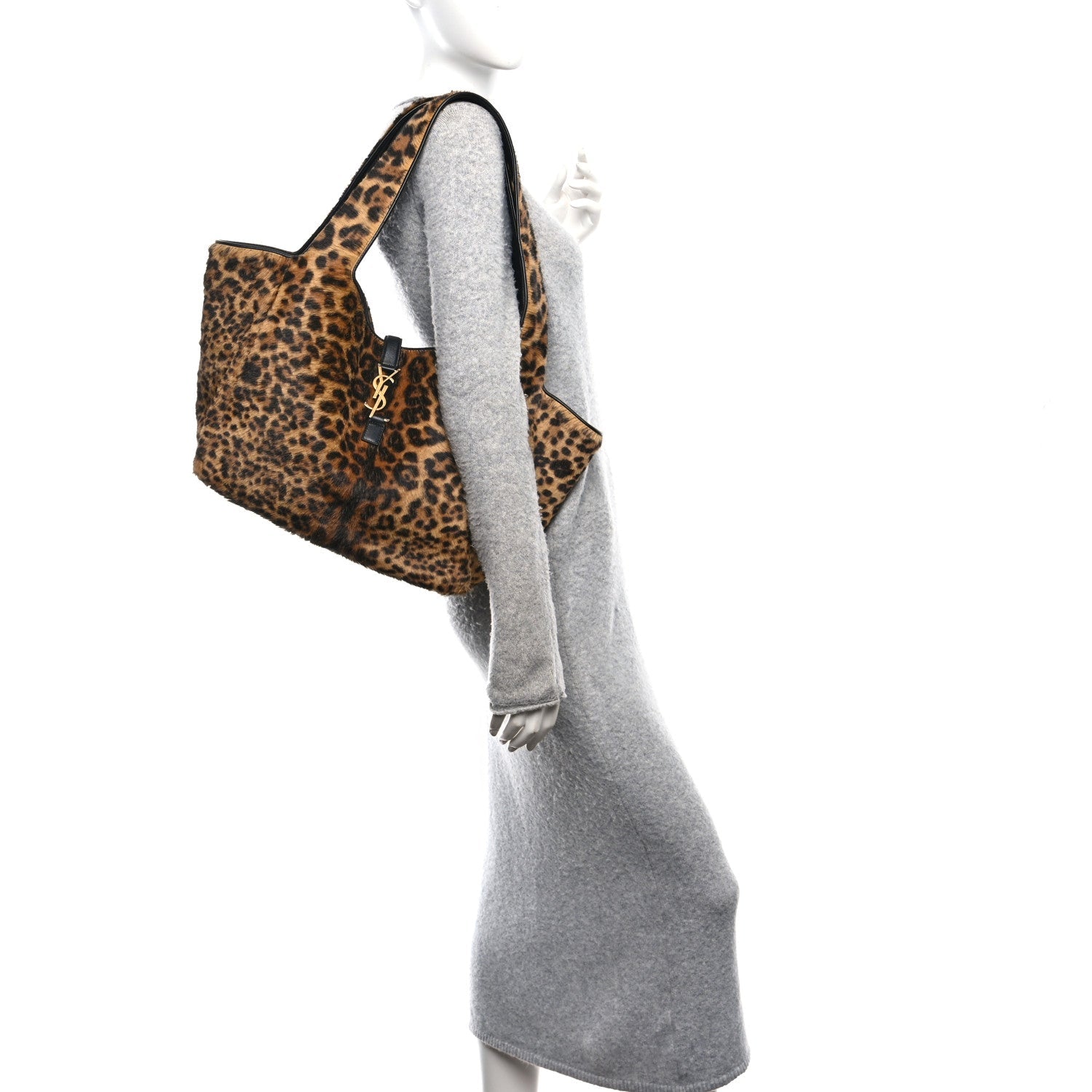 Pony Hair Nappa Leopard Print Le 5 A 7 Bea Tote Earth Black
