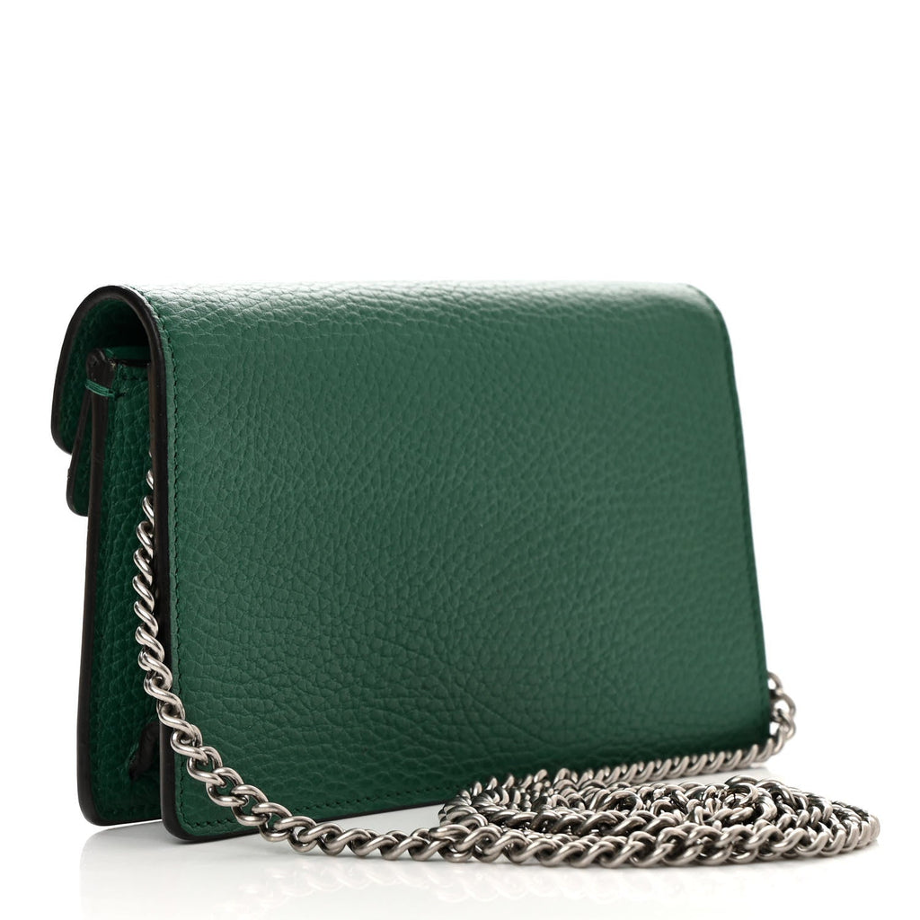 Dollar Calfskin Crystal Super Mini Dionysus Shoulder Bag Emerald