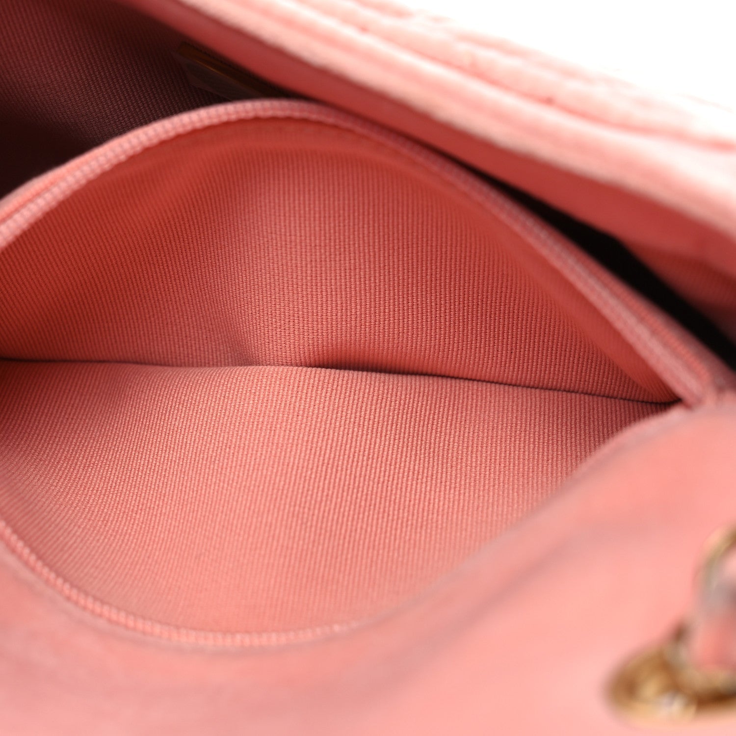 Velour Quilted Mini Double Frame Flap Rose