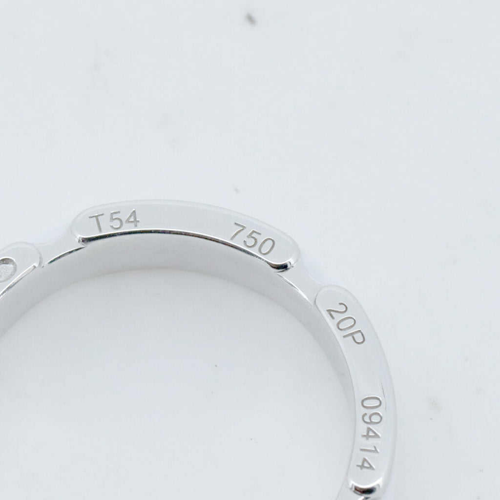 Chanel Ultra Collection Au750 White Gold Ceramic Ring Size 13.5