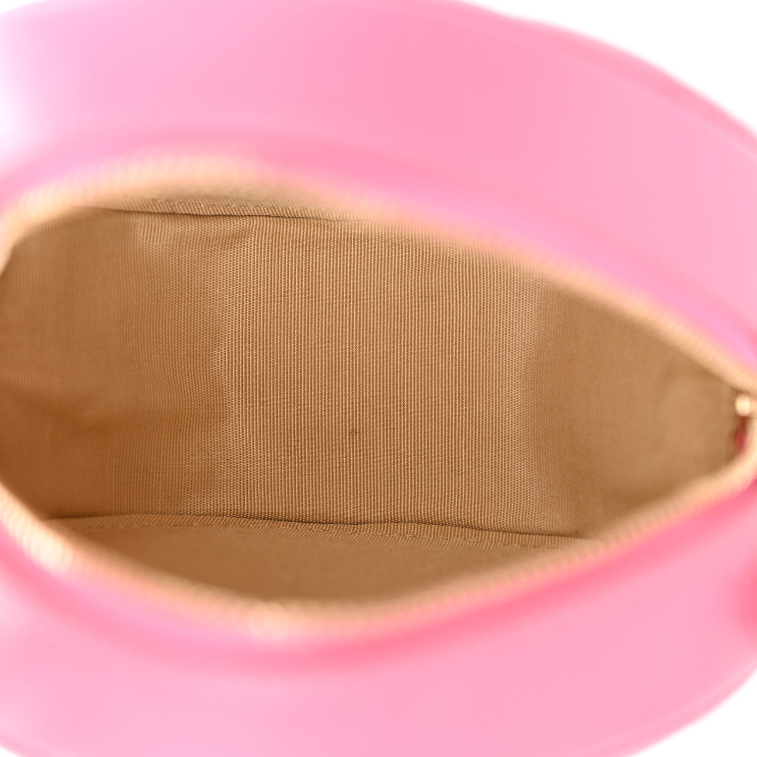 Lambskin Quilted Round Pearl Crush Clutch With Chain Pink