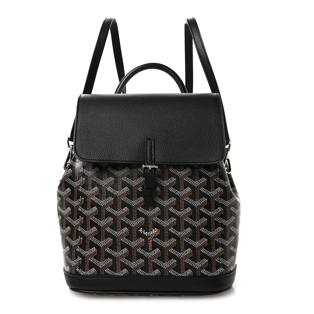 Goyardine Calfskin Mini Alpin Backpack Black