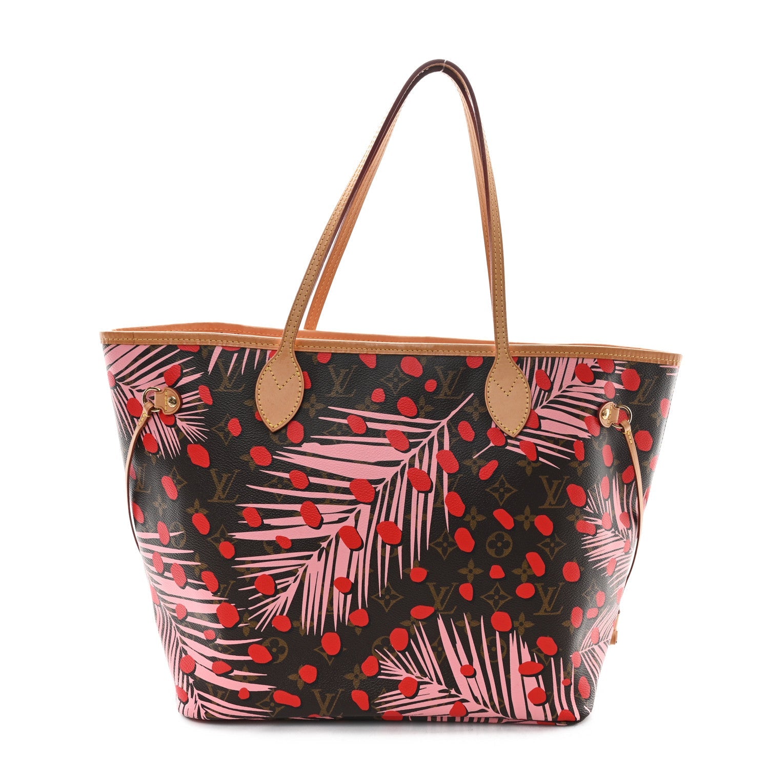 Monogram Jungle Dots Neo Neverfull MM Sugar Pink Poppy