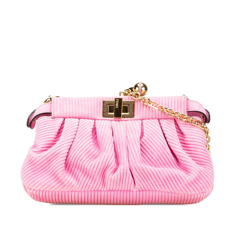 Fendi Peekaboo Click Suede Shoulder Bag