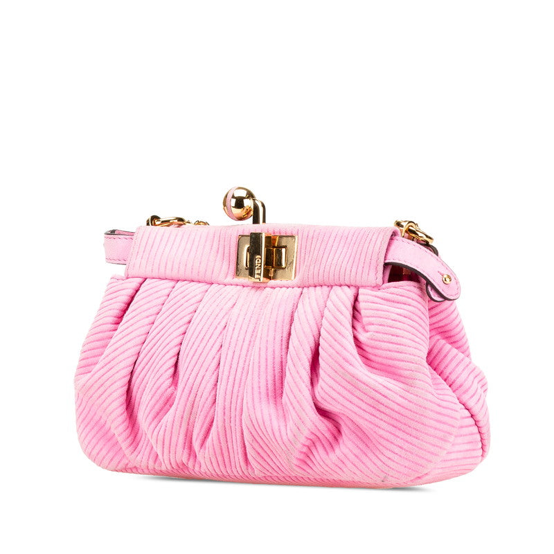 Fendi Peekaboo Click Suede Shoulder Bag