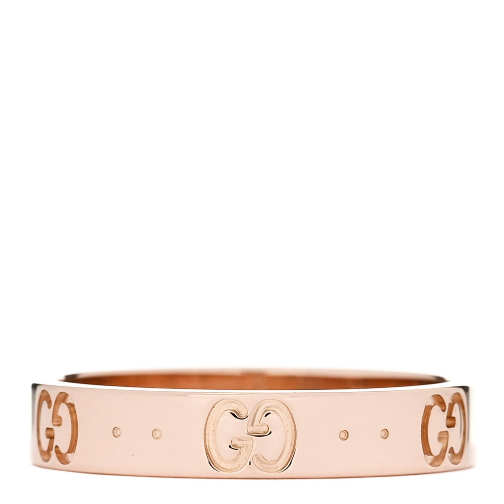 18K Rose Gold 4mm Icon Thin Band Ring  57 8