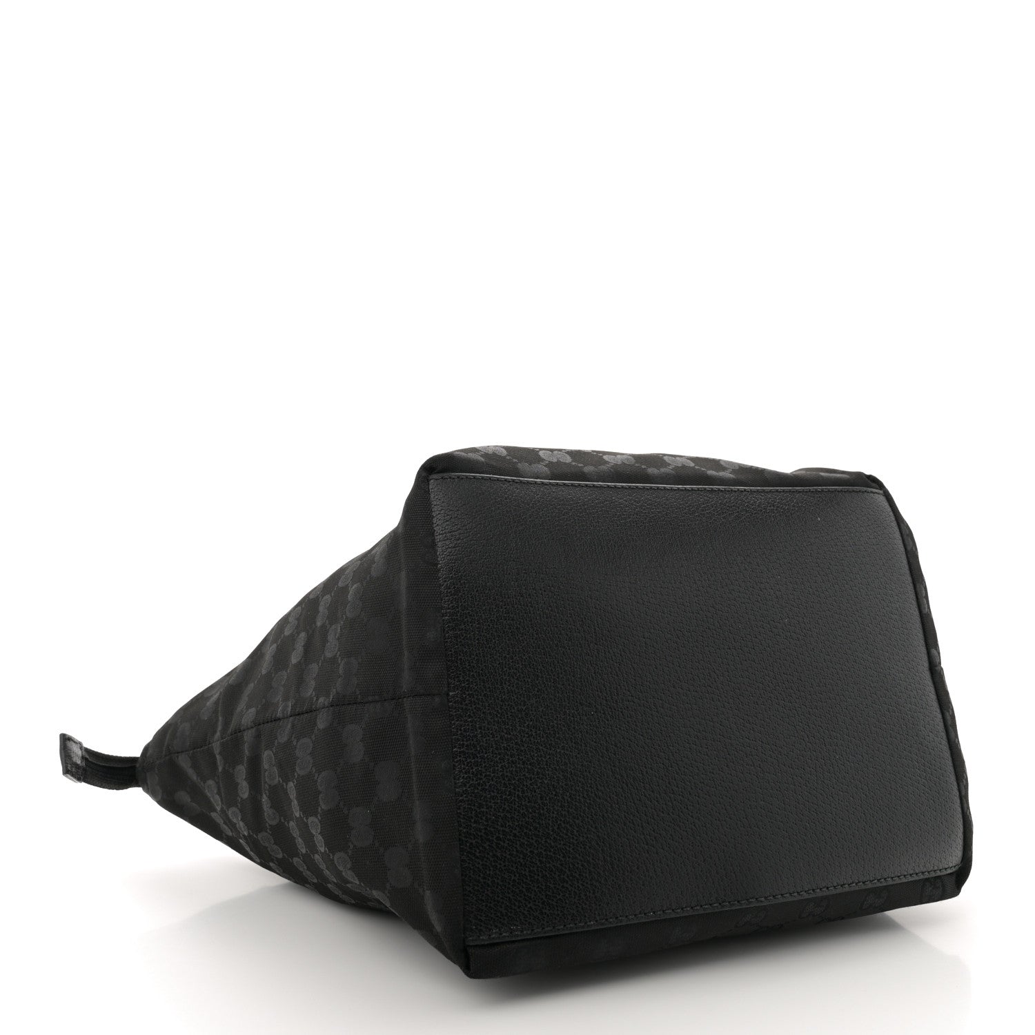 GG Monogram Medium Web Handle Bucket Tote Black