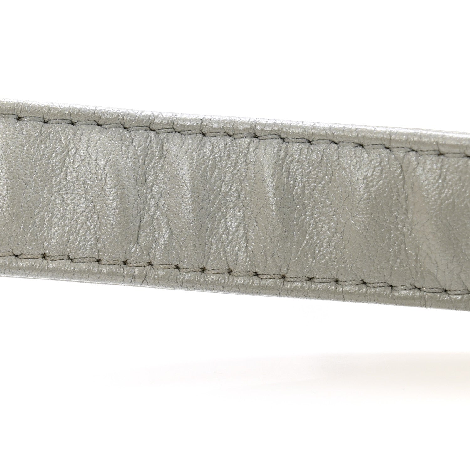 Metallic Lambskin Quilted Medium Boy Flap Silver