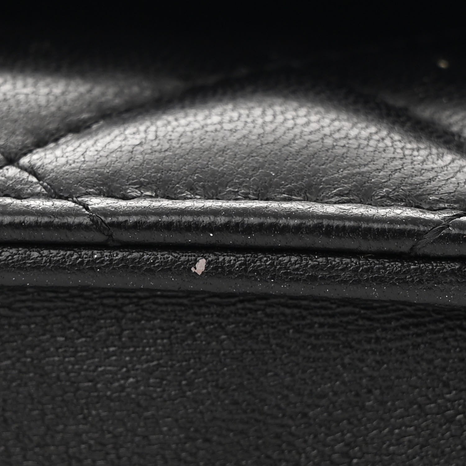 Caviar Quilted Golden Class Wallet On Chain WOC Black