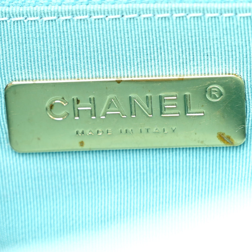 Lambskin Quilted Large Chanel 19 Flap Light Blue
