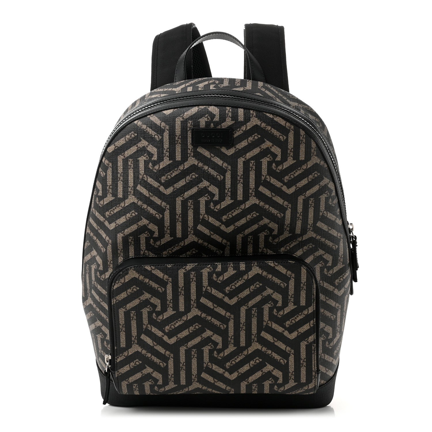 GG Supreme Monogram Caleido Medium Day Backpack Black