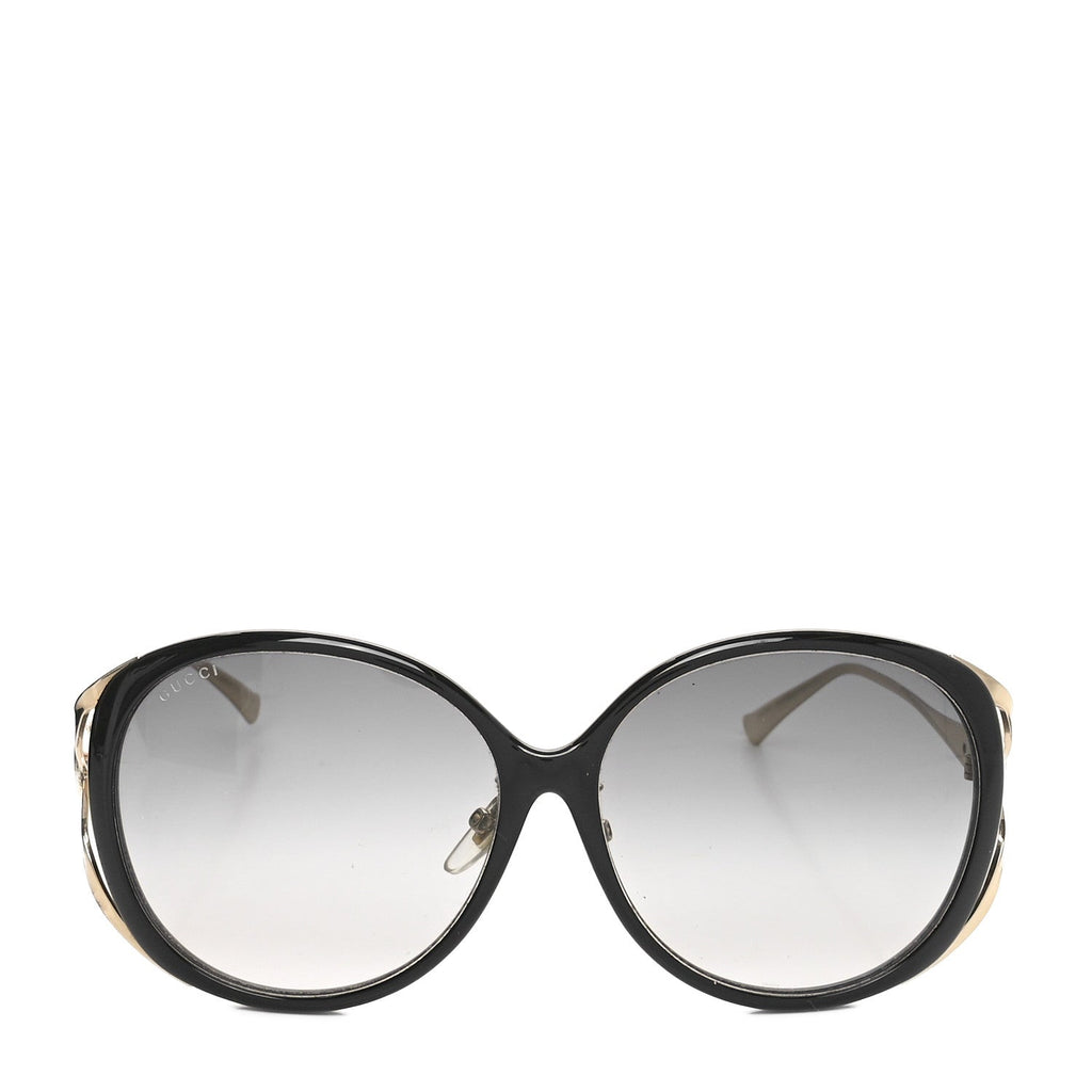 Metal Oversized Round Frame GG0225S Sunglasses Gold