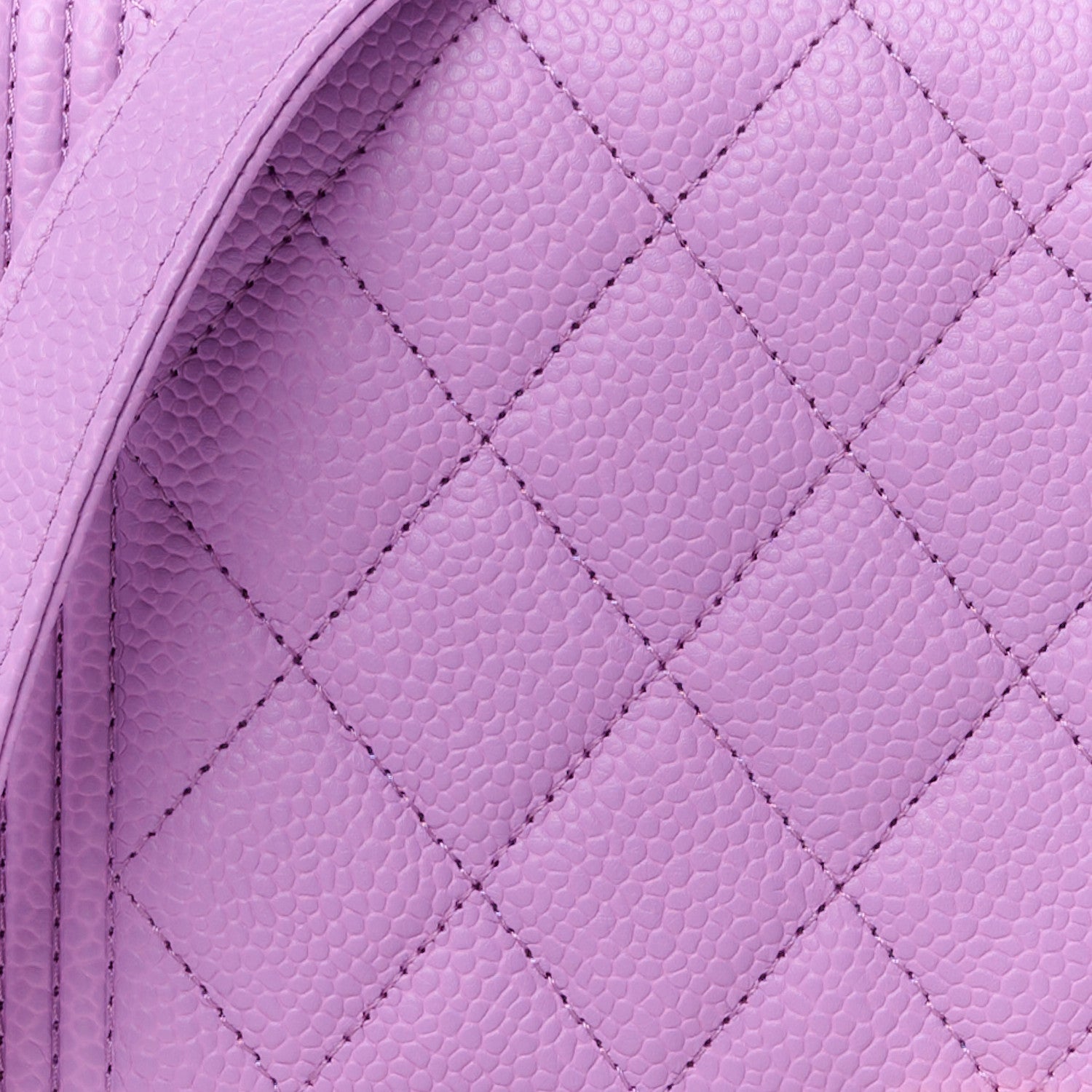Caviar Quilted Boy Wallet On Chain WOC Purple