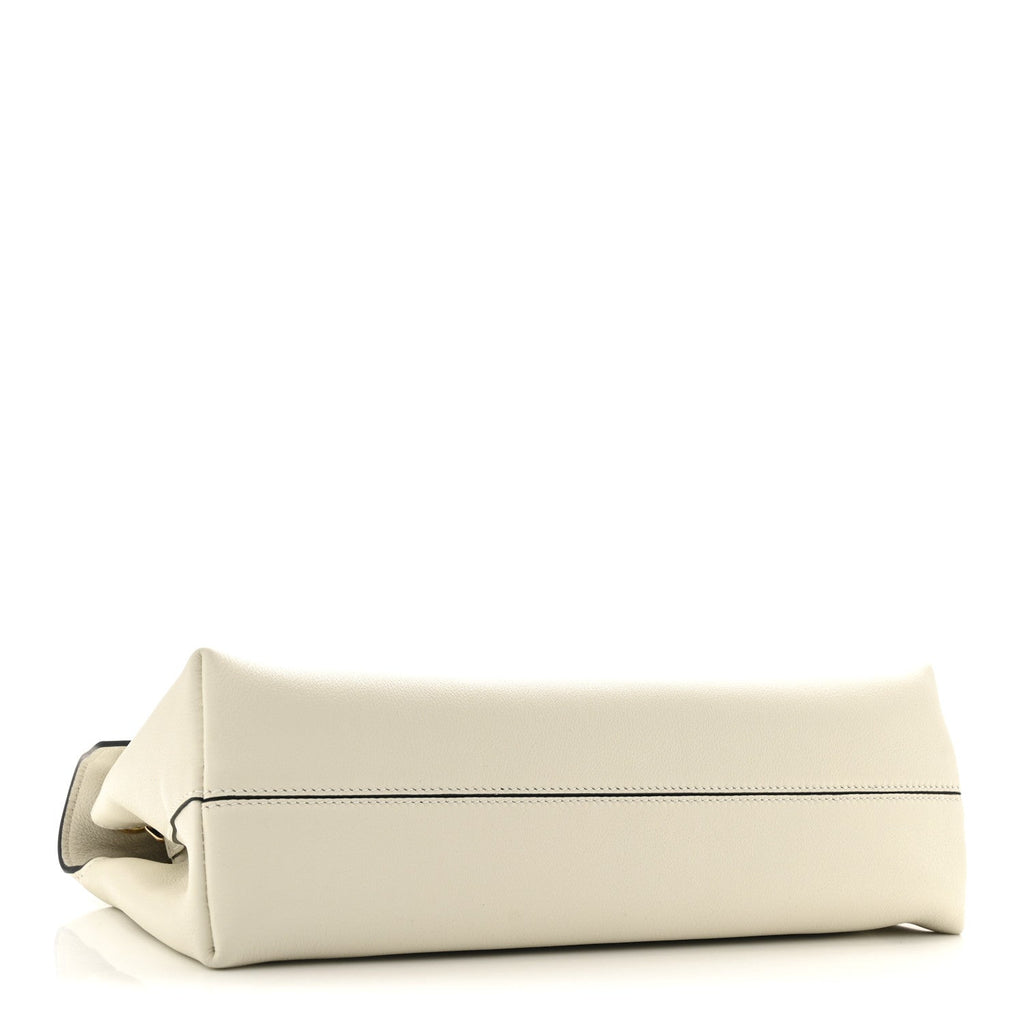 Soft Grain Calfskin Medium Doux Shoulder Bag White