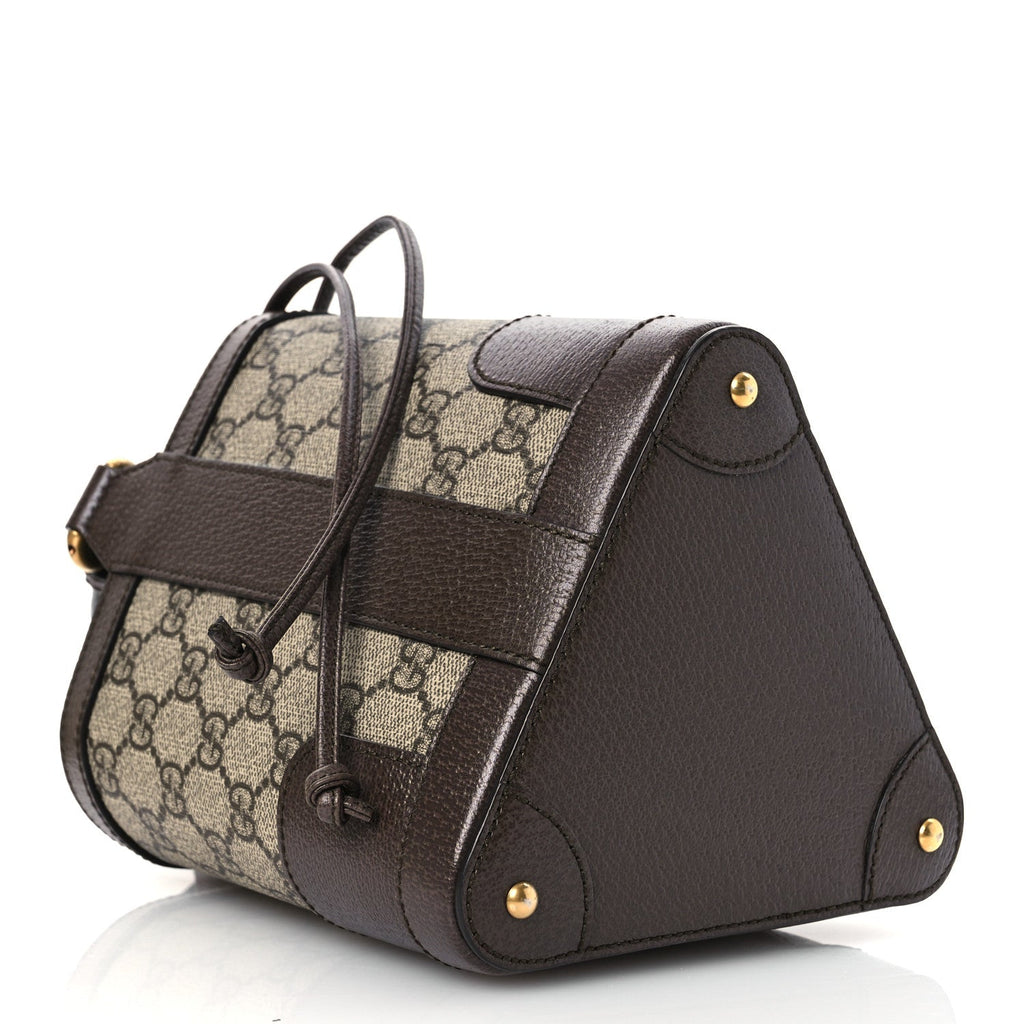 GG Supreme Monogram Ophidia Small Bucket Crossbody Bag Beige Ebony